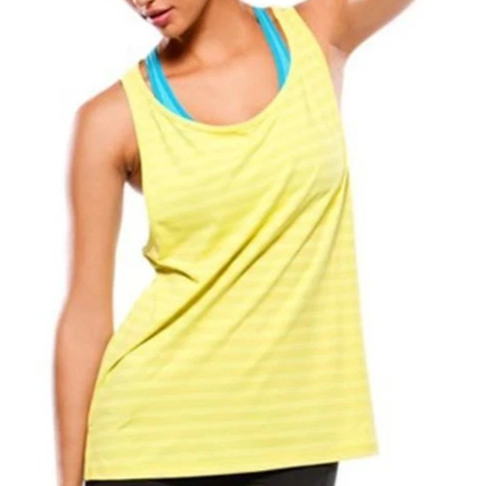 Oakley Yellow Green Sleeveless Relaxed Tank Top